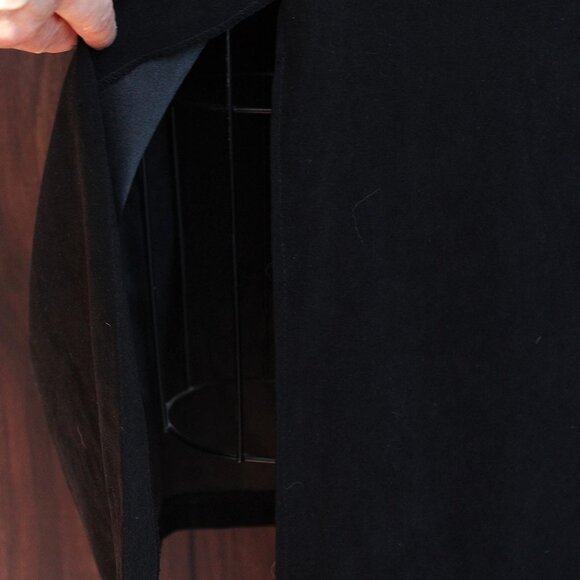 Vintage 1980s 1990s Pencil Skirt, Briggs Black Faux Suede, Size 10 - Picture 8 of 10